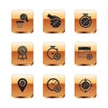 Set Basketball ball and basket, Location with basketball, Clock, Stopwatch, award, Planning strategy and Hand icon