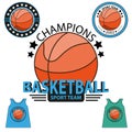 Set of Basketball championship logo. Vector