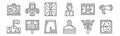 Set of 12 basketball icons. outline thin line icons such as tactic, cones, scoreboard, locker, basketball field, cheerleader