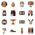 set of basketball icons. Vector illustration decorative design