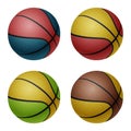 Set of basketballs Royalty Free Stock Photo