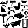 Set of bathroom objects vector Royalty Free Stock Photo