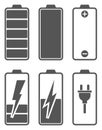 Set of battery charge level indicators.