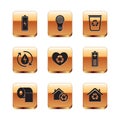 Set Battery, Toilet paper roll, Eco House with recycling, friendly heart, Recycle clean aqua, bin recycle, and Light