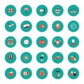 Set of beach icons. Vector illustration decorative design Royalty Free Stock Photo