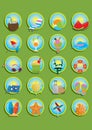 set of beach icons. Vector illustration decorative design Royalty Free Stock Photo