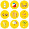 set of beach needs. Vector illustration decorative design Royalty Free Stock Photo