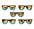 Set of beach sunglasses