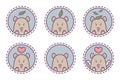 Set of bear emblems, icons, labels