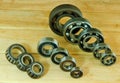 Set of bearings of different types