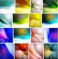 Set of beautiful blurred abstract backgrounds