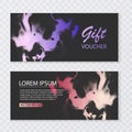 Set of beautiful business cards, beautiful gift cards, Vector illustration