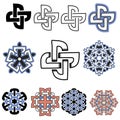 Set of beautiful Celtic patterns Royalty Free Stock Photo