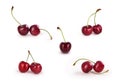 Set of beautiful cherries