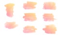 Beautiful set of watercolor brushes for painting. Watercolor smear brushes background