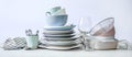 Set of beautiful kitchenware Royalty Free Stock Photo