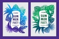 Set of beautiful tropical banners.