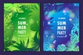 Set of beautiful tropical banners. vector illustration