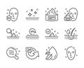Set of Beauty icons, such as Skin condition, Water drop, Serum oil. Vector