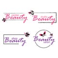 Set of beauty industry. Logos for beauty salon, center and studio