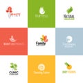 Set of beauty and nature logo templates and icons