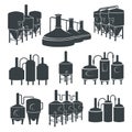 Set - beer brewery elements, icons, logos. Vector Royalty Free Stock Photo