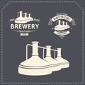 Set - beer brewery elements, icons, logos. Vector Royalty Free Stock Photo