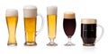 Set of beer Glass Royalty Free Stock Photo