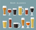 Set of beer glasses