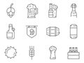 Set of Beer line vector icons.