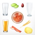 Set of beer and snack Royalty Free Stock Photo