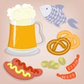 Set of beer snack Royalty Free Stock Photo