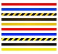 Set of belts for metal barriers to control. Royalty Free Stock Photo