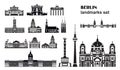 Set of Berlin landmarks Royalty Free Stock Photo