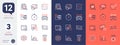 Set of Best rank, Checkbox and Quick tips line icons. For design. Vector