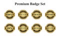 A Set Of Best Seller Badge, Best Wishes Badge, 100 Percent Gaurantee, Quality Guarantee Seal, Best Choice Label, Premium Vector Royalty Free Stock Photo