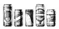 Set of beverage cans