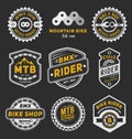 Set of bicycle badge logo template design