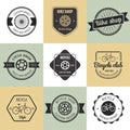 Set of bicycle shop logo Royalty Free Stock Photo