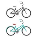 Set Bicycle on white background. Cycling concept. Vector bright illustration of Bike. Trendy style for graphic design, logo, Web s Royalty Free Stock Photo