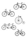 Set of bicycles Royalty Free Stock Photo