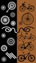 Set of bike icons Royalty Free Stock Photo