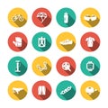 Set of Biking Icons Royalty Free Stock Photo