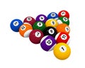 Set of Billiard Balls Royalty Free Stock Photo