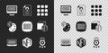 Set Binary code, Document and lock, NFT blockchain technology, Digital crypto art, Cyber security, and icon. Vector Royalty Free Stock Photo