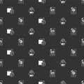 Set Binary code, NFT contract, Digital crypto art and on seamless pattern. Vector Royalty Free Stock Photo