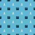 Set Binary code and Rocket ship on seamless pattern. Vector