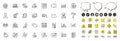 Set of Binary code, Website statistics and Work home line icons for web app. Pictogram icon Vector