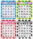 Set of Bingo Cards Royalty Free Stock Photo