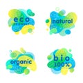 Set of bio,eco,organic,natural stickers and logos Royalty Free Stock Photo